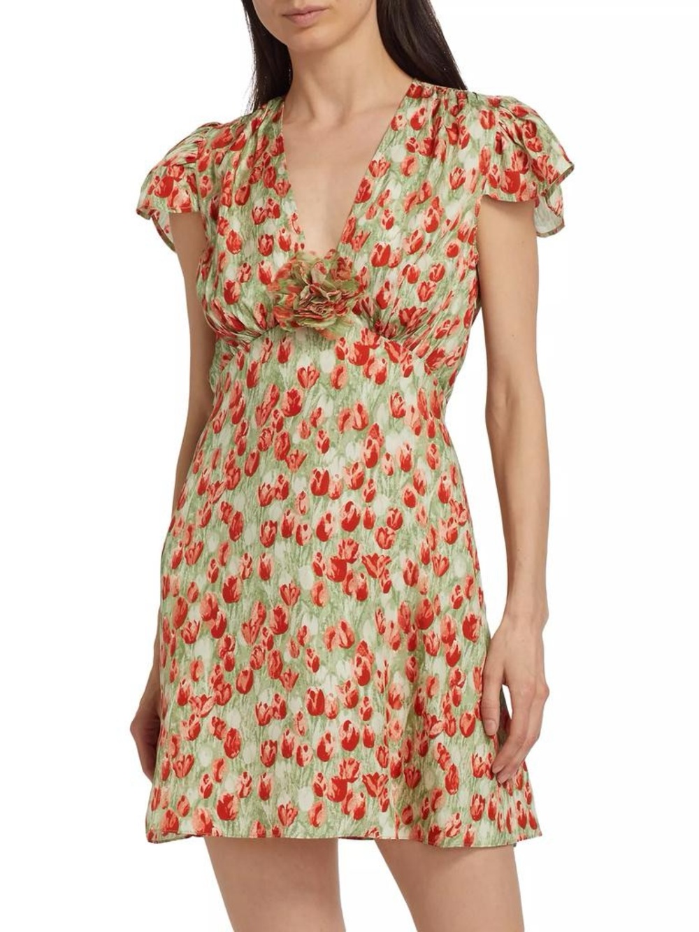 Women’s Kelsea Tulip Print Silk-Blend Minidress Small